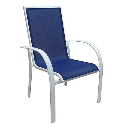 aluminum chair sling fabric blue|blue outdoor stackable chairs.